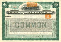 Missouri Pacific Railroad Co. - Railroad Stock Certificate